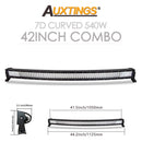 Auxtings 22 32 42 50 52 '' Zoll gebogene LED-Lichtleiste COMBO LED-Arbeitslicht 3D 7D-Leiste, die Offroad-Auto-LKW 4x4 SUV ATV 12V 24V fährt