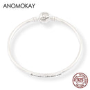 Anomokay nuevo 100% Plata de Ley 925 lindo pequeño León brazaletes pulseras para niños moda regalo de cumpleaños S925 joyería de plata