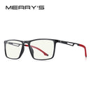 MERRYS DESIGN Männer Anti Blue Ray Lichtblockierende Brille UV400 Brille für Computer Aluminiumbeine mit Silikonbügel S2270