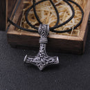 Nunca se desvanezca el martillo de thor mjolnir colgante collar vikingo escandinavo nórdico vikingo collar hombres regalo de acero inoxidable