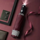 LED Automatic Umbrella With Reflective Stripe Reverse Led Light Umbrella Non-automatic Folding Inverted Russian Warehouse