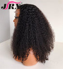 Afro Kinky Curly Lace Front Echthaarperücken für Frauen Vorgezupfte Brasilianische Kinky Curly Lace Closure Perücken 180 Dichte Remy Hair