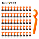 100-teiliges flaches Keramik-Bodenwand-Bauwerkzeug Wiederverwendbares Fliesen-Nivelliersystem Kittile-Nivelliersystem für Fliesen