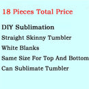 20 Unzen/15 Unzen Sublimation Straight Skinny Tumbler Blank Edelstahl Tumbler DIY Cups Vakuumisolierte Auto Kaffeetassen Geschenk