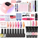 Maniküre-Set für Nagelverlängerungen, Gel-Nagellack-Set, Acryl-Set, Poly-Nagelgel-Set mit UV-LED-Nagellampe, Gel-Sets, Nagelwerkzeug-Set