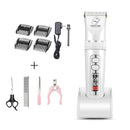 Baorun Haarschneidemaschine Tierhaarschneider Welpenpflege Elektrorasierer Set Katzenzubehör Keramikklinge Kabelloses Ladezubehör