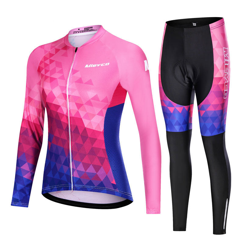 Mieyco Anti-UV-Frühlings-Frauen-Radsport-Set Polyester-Fahrrad-Radsportbekleidung Radsport-Kleidung Radtrikot-Set ciclismo feminino