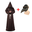 Pest Arzt Christus Kostüme Männer Mönch Cosplay Pest Arzt Maske Steampunk Robe Priester Horror Zauberer Halloween Hexe Frauen