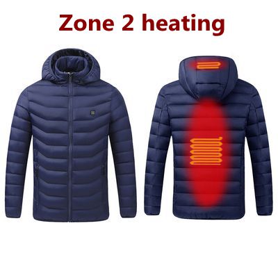 Männer 9 Bereiche Beheizte Jacke USB Winter Outdoor Elektrische Heizjacken Warm Sprots Thermomantel Kleidung Beheizbare Baumwolljacke