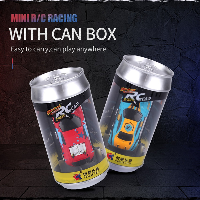 1:58 Control remoto MINI RC coche con batería coche de carreras PVC latas Pack máquina Drift-Buggy Bluetooth radio controlado juguete chico