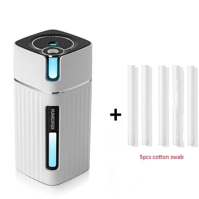 300ML Portable USB Air Humidifier Water Diffuser with Light for Home Car Ultrasonic Cool Humidificador Mini Mist Maker Fogger