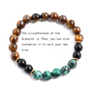 8mm Yellow Tiger Eyes Turquesa Africana Black Onyx Japamala Set Meditation Yoga Spirit Jewelry 108 Mala Beaded Tassel Necklace