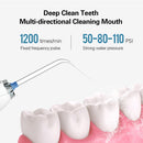 AZDENT HF-5/6 Munddusche, tragbare Wasser-Zahnseide, wiederaufladbarer USB-Wasserstrahl, Zahnseide, Zahnstocher, 5 Strahlspitzen, Wassertank