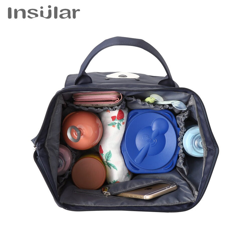 Insular New Cartoon Design Diaper Bag Backpack Waterproof Mommy Bag For baby care  Large Capacity Baby Travel Stroller Bag