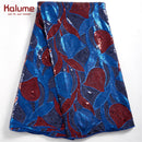 Kalume Weißer afrikanischer Tüll-Spitzenstoff Pailletten 5 Yards 2021 nigerianischer Mesh-Spitzenstoff Hohe Qualität zum Nähen von Hochzeitstüchern F1999