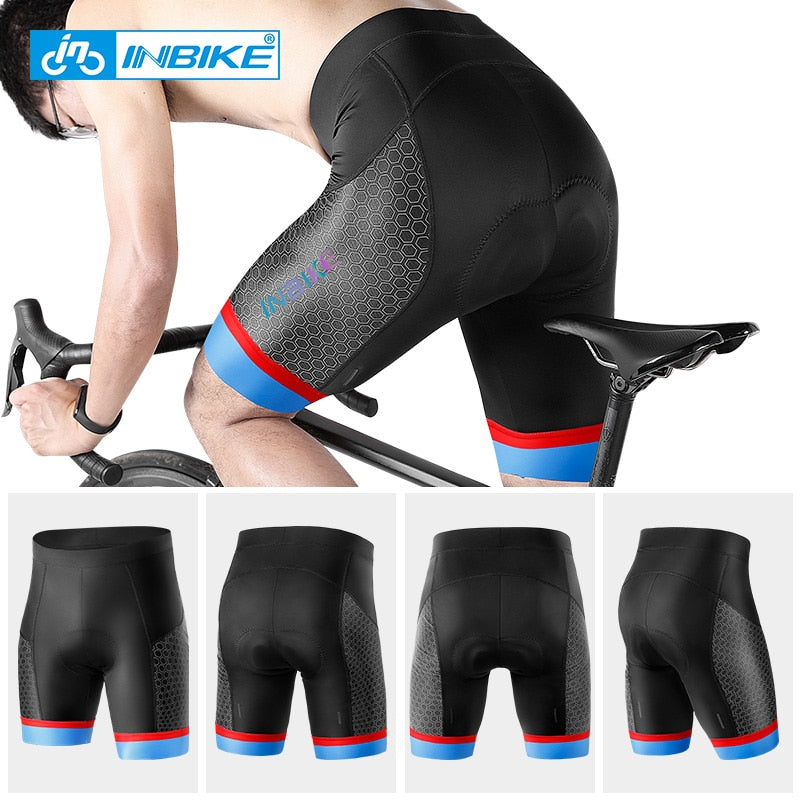 INBIKE 3D verdickte Pad Radhose stoßfest MTB Fahrradhose Sommer Herren Rennrad Shorts reflektierende Strumpfhose SA003