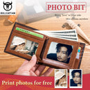 BULLCAPTAIN RFID-blockierende Herren-Ledergeldbörse Bifold Slim Wallet Multi-Card-Kartenhalter ID Wallet QB 05