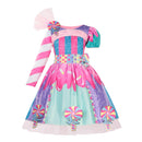 2022 neue Mode Baby Mädchen Candy Kleid Kinder Halloween Party Kostüm Bunte Ballkleid 2-12 Jahre Kinder Kleidung