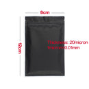 50pcs Matte Black White Heat Sealable Plastic Flat Mouth Ziplock Packaging Bag Smell Proof Aluminum Foil Mylar Ziplock Bags