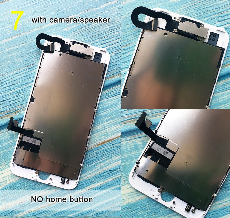 Para iPhone 6 LCD Conjunto completo Conjunto táctil completo para iPhone 6S Pantalla de reemplazo Pantalla para iphone 7 Cámara lcd + botón de inicio