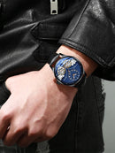 AILANG Echte Marke Herren Doppel Tourbillon leuchtend direkt aussehende mechanische Uhr Automatikuhr Herrenuhr hohles Uhrwerk