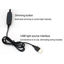 Zerouno Led Buch Lampenclip Leselicht USB Power schwarz Flexibler Schlauch Tisch Schreibtisch Kopfteil Heimarbeitszimmer dimmbar hell 5V Ring