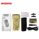 Elektrorasierer für Männer Rasiermaschine Rasieren Bartschneider USB-Kabel Retro-Kolben-Doppelschneidkopf Galvanikkörper