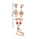 1 satz Baby Rasseln Kinderwagen Krippe Hängen Cartoon Elefant Holz Kinderwagen Clip Babybett Hängende Glocke Spielzeug Für Säuglingsgeburtstagsgeschenke