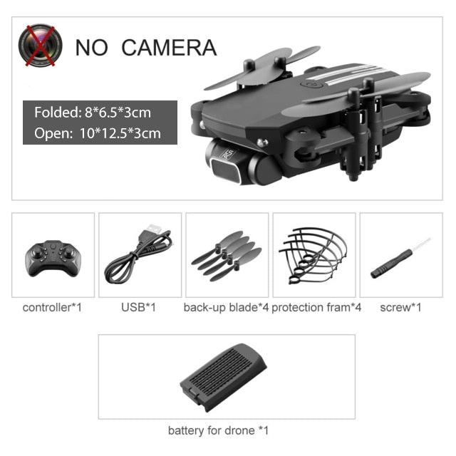 Mini-RC-Drohne 4K HD-Kamera Quadcopter WiFi Fpv Air Pressure Altitude Hold Black And Foldable Mobile Control Dron Toys 2021