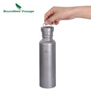 Boundless Voyage Titanium Wasserflasche mit Titandeckel Outdoor Camping Radfahren Wandern Geschirr Trinkgeschirr 25.6oz/750ml