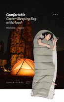 Naturehike Envelope Hooded Cotton Sleeping Bag Waschbarer Spleißbarer Doppel-Personen-Zelt Camping Tragbarer Schlafsack
