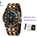 Mix Sandale Holz Herren Sportuhren Holz Armbanduhr Holz Bambus Herrenuhr Holzband Quarz Ehemann Chronograph Relogio