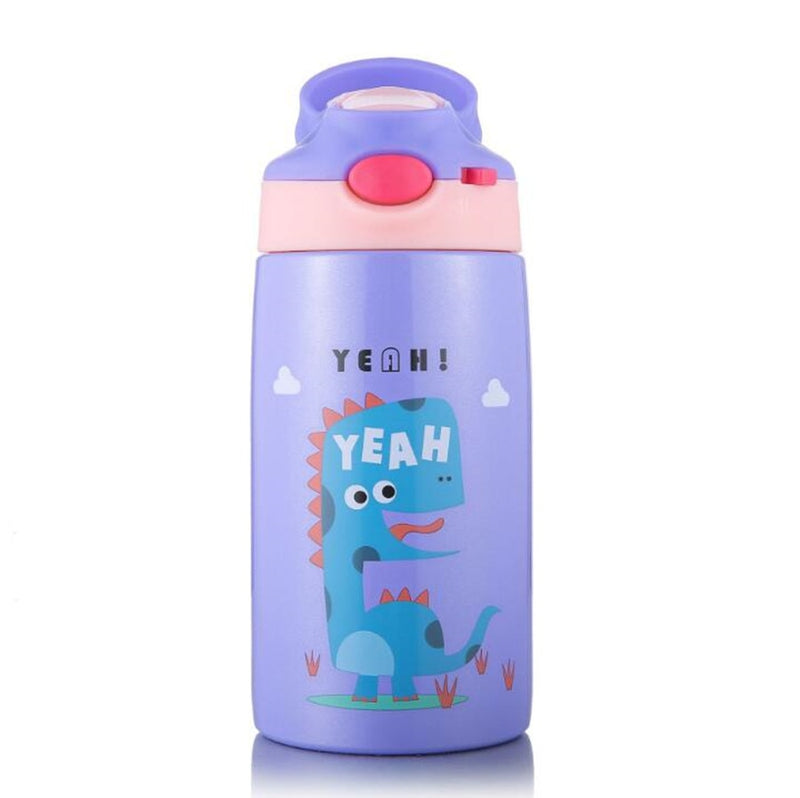 Hot Sales  Cute Children Powdered Milk Kettle Cartoon Stainless Steel 316 Straw Thermos Flasks Baby&