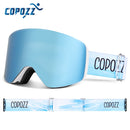 COPOZZ OTG Magnetische Skibrille Snowboard Maske für Männer Frauen Personalisierte Brillen Zylindrischer UV400 Schutz Schneebrille Erwachsene