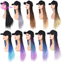Box Braids Baseball Cap Perücke 24 Zoll lang Synthetische Braid Perücken Hut mit geflochtenen Haarverlängerungen für schwarze Frauen, einstellbare Größe