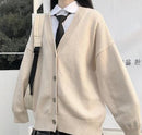 Moda japonesa College jk cárdigan holgado con cuello en V 2022 nuevo suéter femenino ropa exterior JK suéter abrigo uniforme escolar japonés