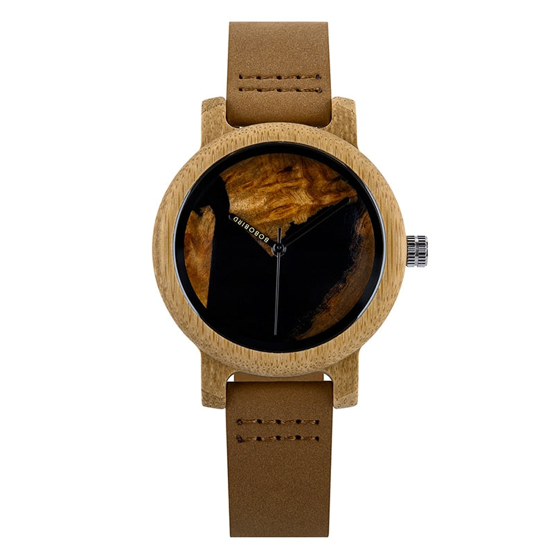 Pareja de relojes BOBO BIRD Hombres Mujeres Reloj de bambú universal en liquidación Reloj de pulsera de cuarzo de cuero de madera часы женские Gran regalo