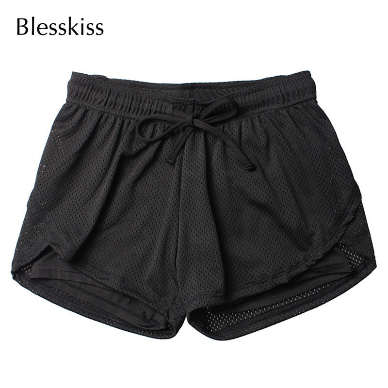 BLESSKISS Yoga Shorts Damen Fitness Spandex Neon Elastisch Lulu Sommer Laufen Workout Kurze Leggings Für Damen Gym Sport Shorts