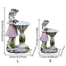 Figura de ángel de resina escultura Hada de las flores decoración Solar corona estatua de niña al aire libre Villa patio jardinería adornos de paisaje