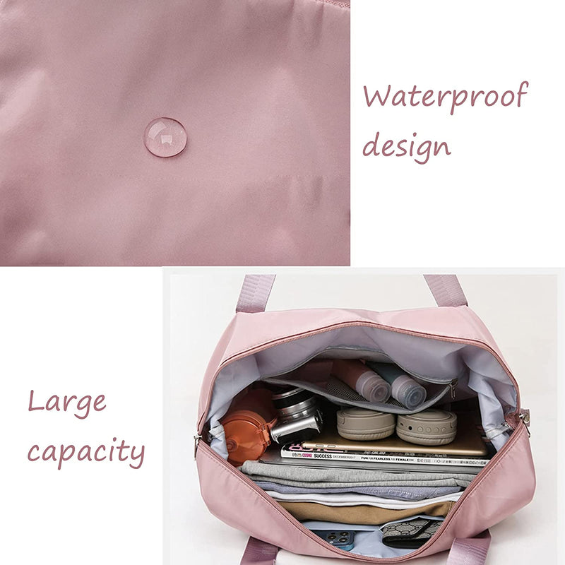 Bolsa de viaje plegable de gran capacidad, bolsa de viaje plegable, ligera, impermeable, para equipaje, bolso de mano, bandolera deportiva para Yoga para mujer