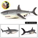 Oenux Large Size Sea Life Animals Weicher Weißer Hai Big Shark Actionfiguren Modell Lebensechtes Lernspielzeug Für Kinder Geschenk
