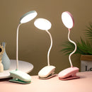 Lámpara de escritorio con abrazadera Led multifunción USB, lámpara de mesa con atenuación táctil de cuello de cisne Flexible, lámpara con Clip para libro, cama, oficina y ordenador