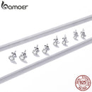 bamoer HEISSER VERKAUF Grundlegende Hochzeits-Bolzen-Ohrringe festes Silber 925 klarer Zirkonia-Frauen-Aussage-Ohrringe BSE166