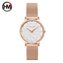Relojes de pulsera de cuero para mujer, reloj de pulsera de moda con grabado 3D de cuarzo japonés, resistente al agua, marca de lujo, resistente al agua, reloj femenino