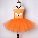 Orange Fuchs Mädchen TuTu Kleid Kinder Tier Kostüm Cartoon Kinder Geburtstag Kleider für Baby Mädchen Halloween Cosplay Kostüme Niedlich