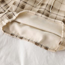 Frauen Fleece Hoodies Sweatshirt 2021 Winter Plaid Pirnted Baumwolle Kapuzen Sweatshirt Lässige Lose Kapuzenpullover Oversize Jacke