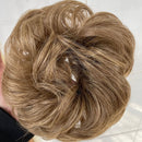 Tinashe Beauty Gummiband mit unordentlichem Haarknoten Scrunchy Chignon mit Gummiband Messi Haarteile Donut für Frauen Kinder