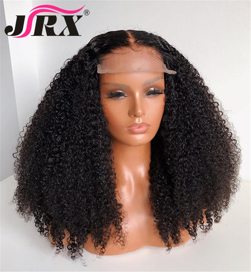 Afro Kinky Curly Lace Front Echthaarperücken für Frauen Vorgezupfte Brasilianische Kinky Curly Lace Closure Perücken 180 Dichte Remy Hair