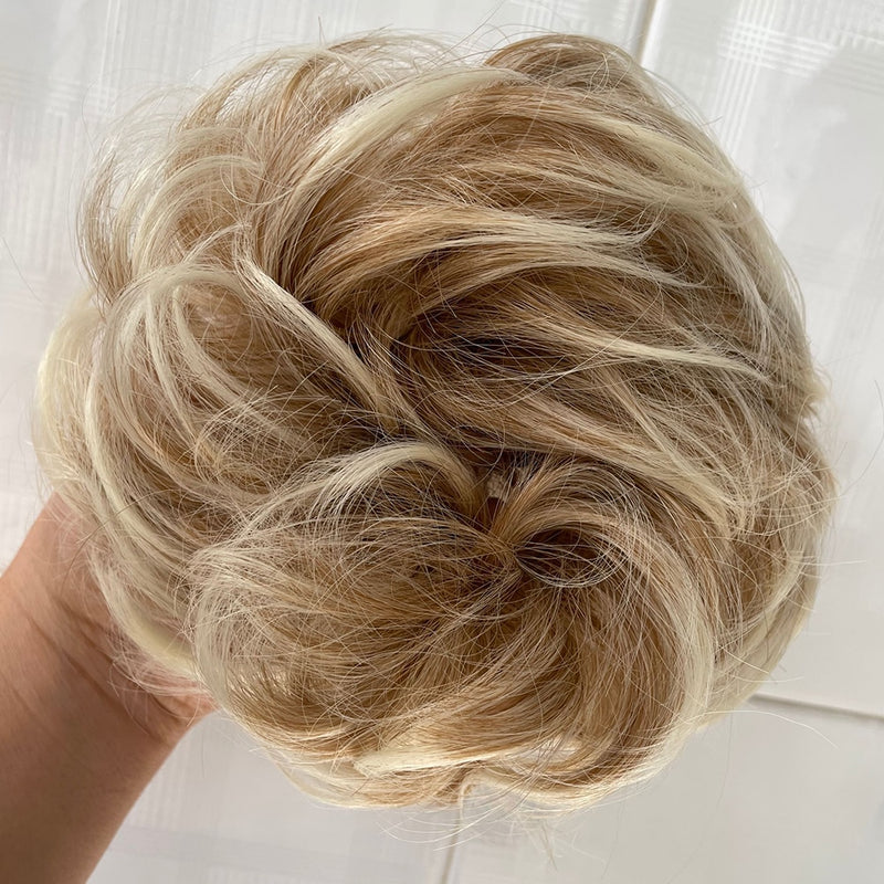 Tinashe Beauty Elastic Band With Hair Messy Hair Bun Scrunchy Chignon With Elastic Band Messi Hairpieces Donut For Women Kids