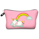 FUDEAM Polyester Unicorn Sloth Print Pattern Women Travel Storage Bag Toiletries Organize Cute Cosmetic Bag Portable Make Up Bag